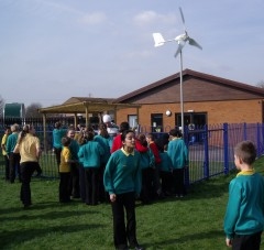 Asking questions about the wind turbine.